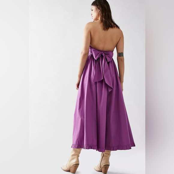 𝓯𝓹 Free People ~ Cohen Poplin Dress in Purple - Picture 4 of 17